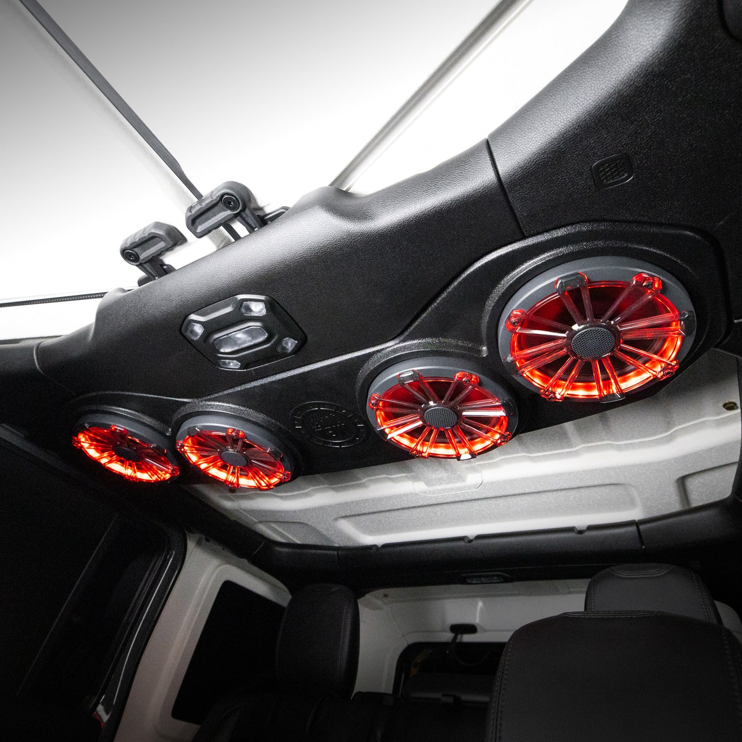 MB Quart Tuned Rear Soundbar with 8 Inch Coaxial Speakers, Enclosure, and RGB LED Lighting (MBQJ-48CRGB) | Jeep® Wrangler (JL) / Gladiator (JT)