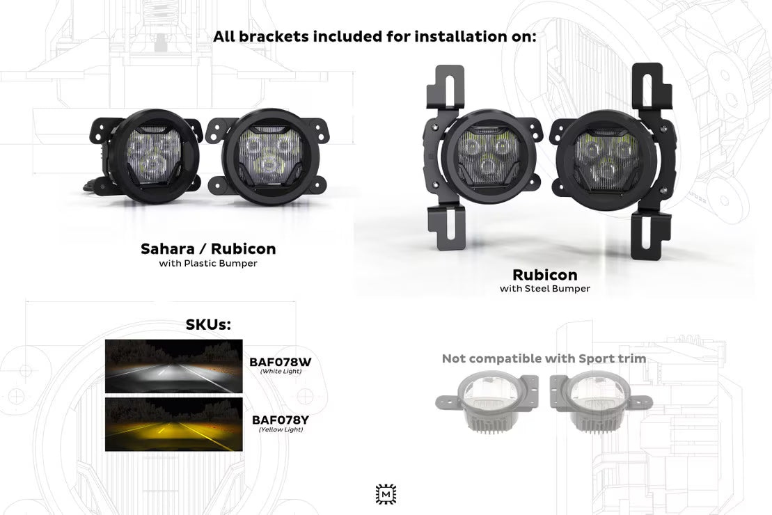 Morimoto 4Banger Fog Lights | '18+ JL Wrangler / JT Gladiator