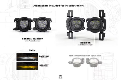 Morimoto 4Banger Fog Lights | '18+ JL Wrangler / JT Gladiator