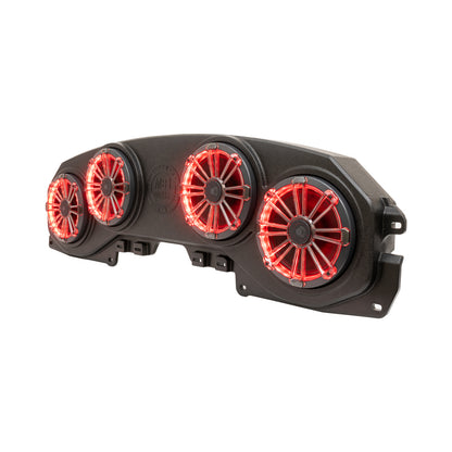 MB Quart Tuned Rear Soundbar with 8 Inch Coaxial Speakers, Enclosure, and RGB LED Lighting (MBQJ-48CRGB) | Jeep® Wrangler (JL) / Gladiator (JT)
